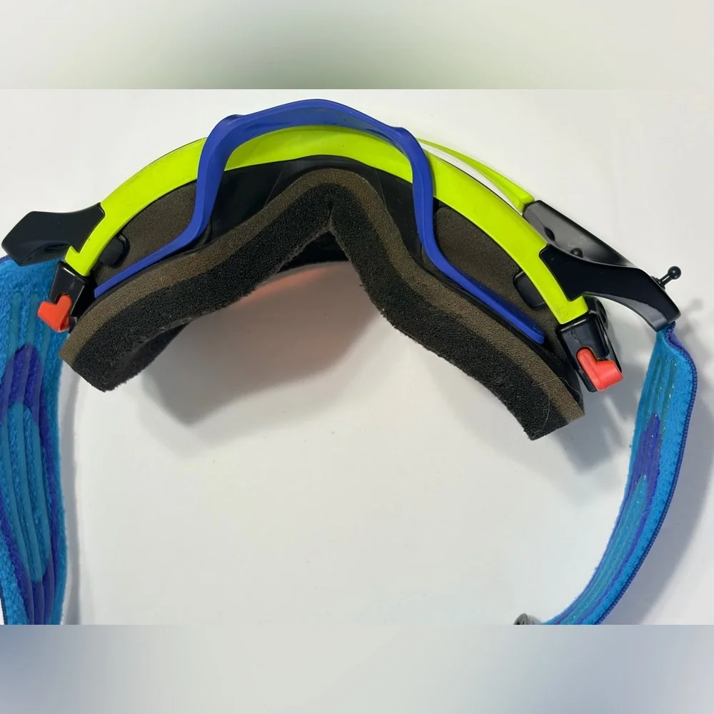 OAKLEY Airbrake MX Hazard Green Blue PRIZM MX SAPPHIRE Goggles